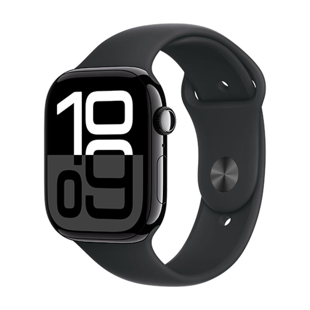 Watch Apple Watch Series 10 GPS 46mm Jet Black Aluminium Case with Sport Band M/L - Black