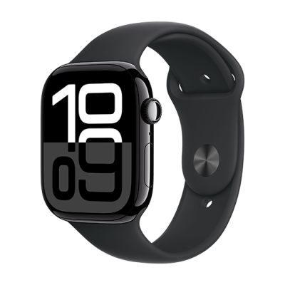 Watch Apple Watch Series 10 GPS 46mm Jet Black Aluminium Case with Sport Band M/L - Black