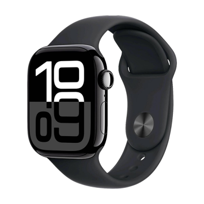 Watch Apple Watch Series 10 (2024) LTE 42mm Jet Black Aluminium Case with Sport Band - Black