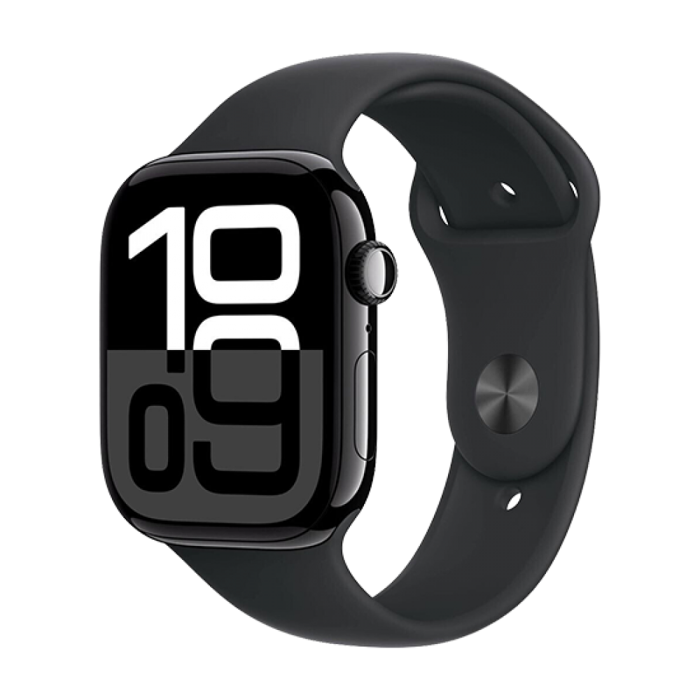 Watch Apple Watch Series 10 (2024) LTE 46mm Jet Black Aluminium Case with Sport Band - Black
