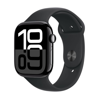 Watch Apple Watch Series 10 (2024) LTE 46mm Jet Black Aluminium Case with Sport Band - Black