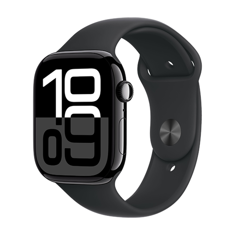 Watch Apple Watch Series 10 GPS 46mm Jet Black Aluminium Case with Sport Band M/L - Black