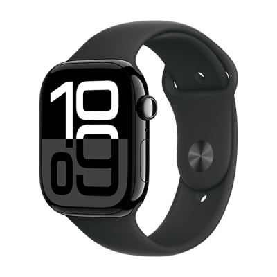 Watch Apple Watch Series 10 GPS 46mm Jet Black Aluminium Case with Sport Band M/L - Black
