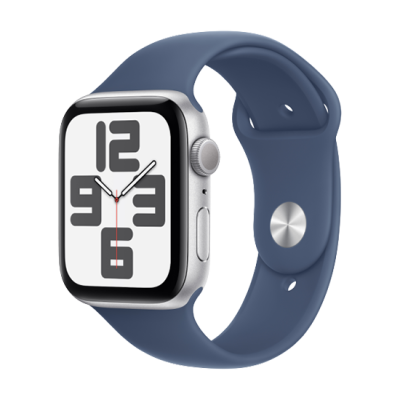 Watch Apple Watch SE2 (2024) GPS 44mm Silver Aluminium Case with Sport Band M/L - Denim