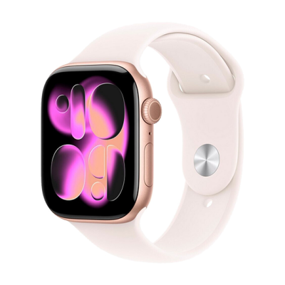 Watch Apple Watch Series 11 (2025) GPS 46mm Rose Gold Aluminium Case with Light Blush Sport Band S/M - Rose Gold