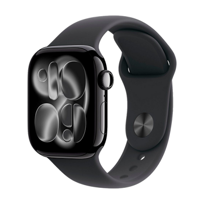 Watch Apple Watch Series 11 (2025) GPS 42mm Jet Black Aluminium Case with Sport Band S/M - Black