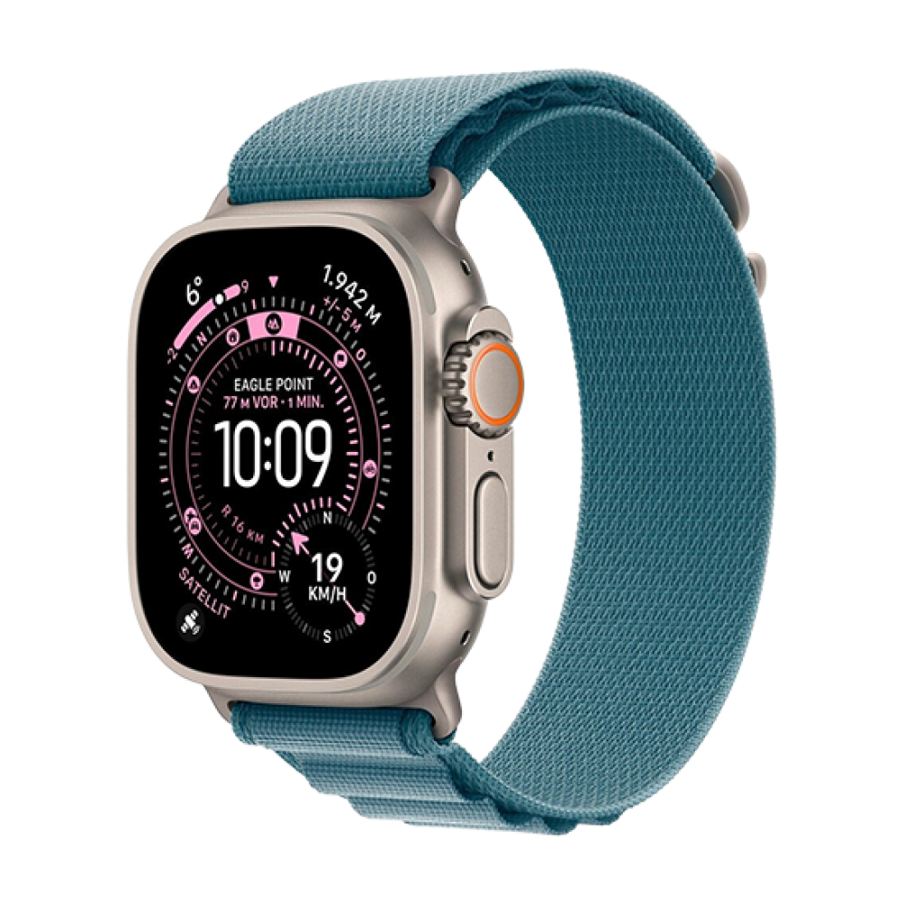 Watch Apple Watch Ultra 3 (2025) 5G 49mm Natural Titanium Case with Alpine Loop M - Light Blue