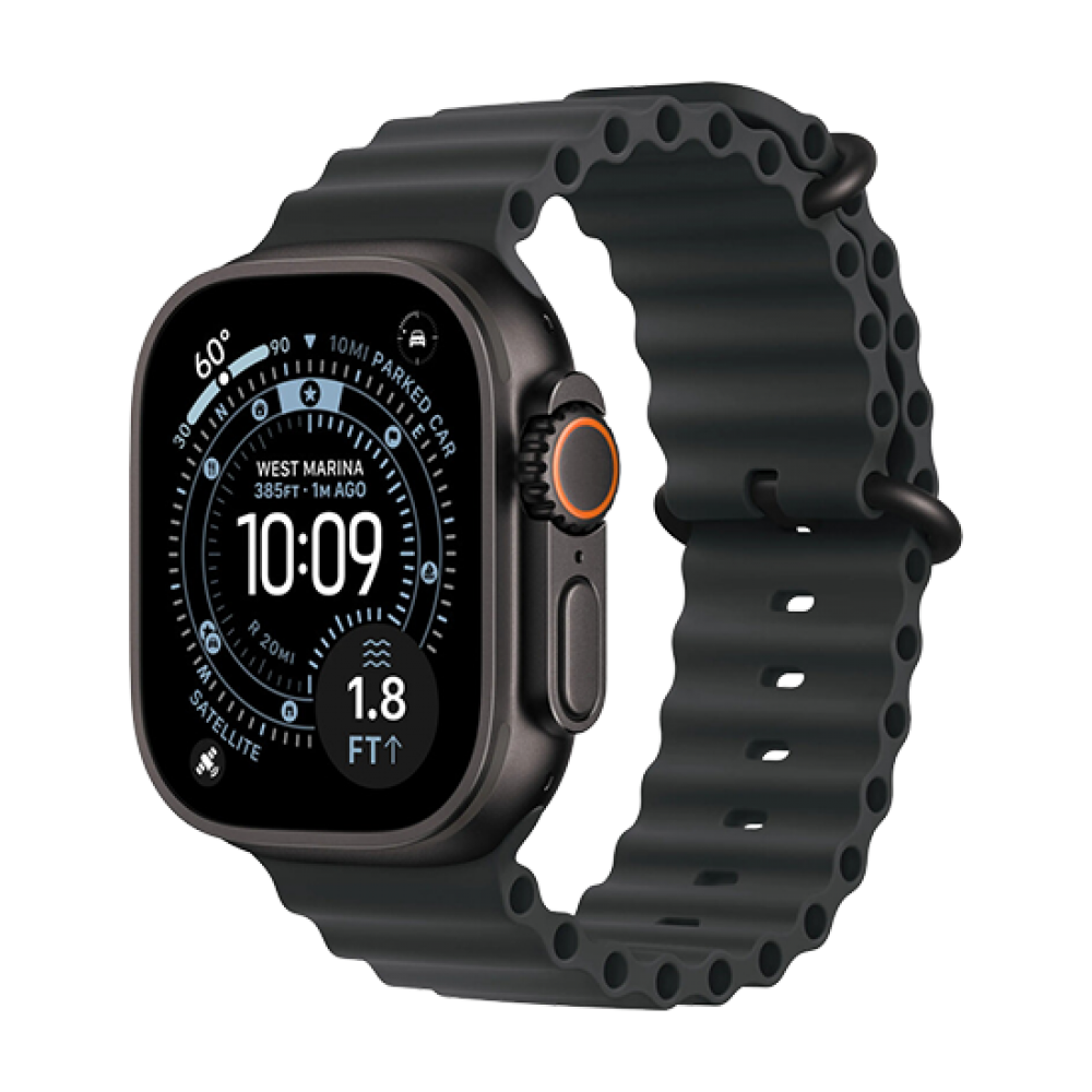 Watch Apple Watch Ultra 3 (2025) 5G 49mm Black Titanium Case with Ocean Band - Black