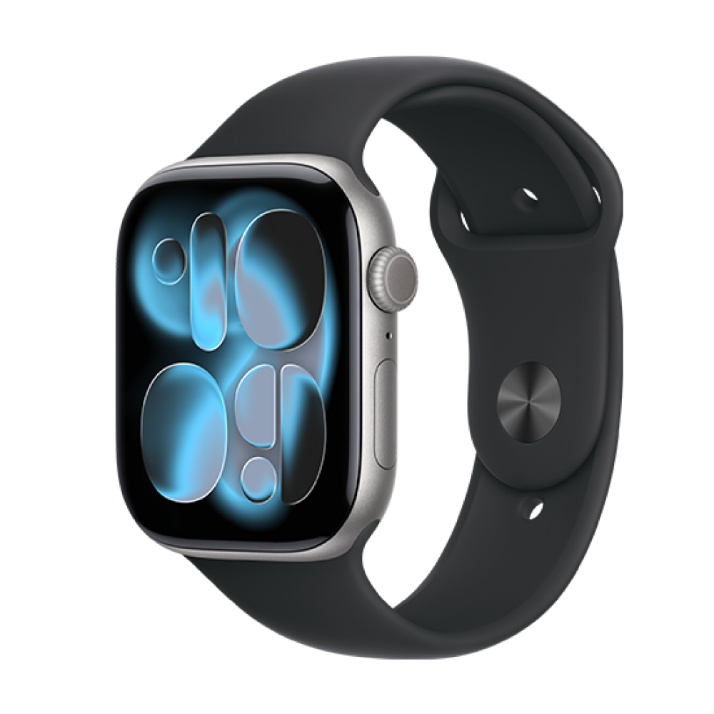 Watch Apple Watch Series 11 (2025) GPS 46mm Space Grey Aluminium Case with Sport Band M/L - Black