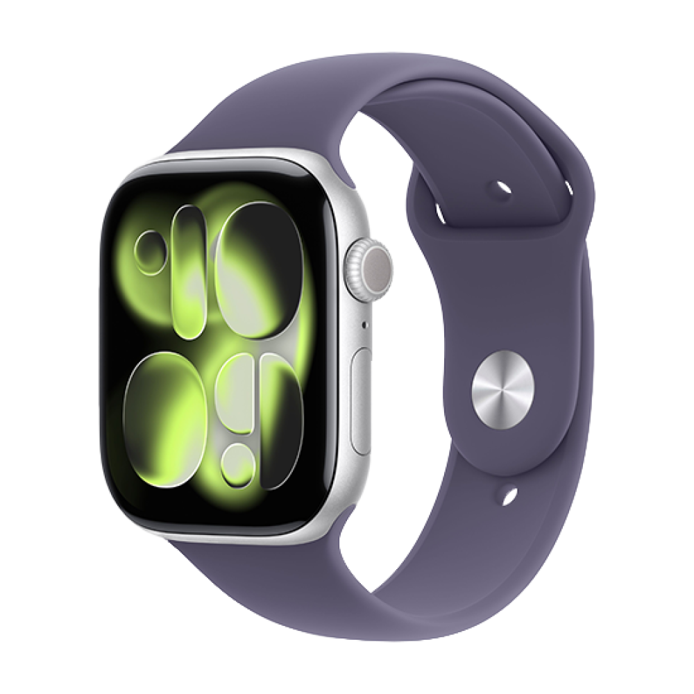 Watch Apple Watch Series 11 (2025) GPS 46mm Silver Aluminium Case with Sport Band M/L - Purple Fog