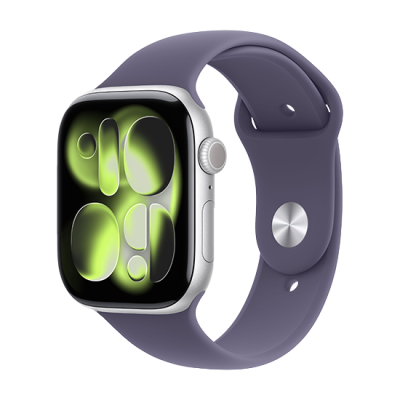 Watch Apple Watch Series 11 (2025) GPS 46mm Silver Aluminium Case with Sport Band M/L - Purple Fog