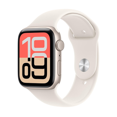 Watch Apple Watch SE 3 (2025) GPS 44mm Starlight Aluminium Case with Sport Band S/M - Starlight