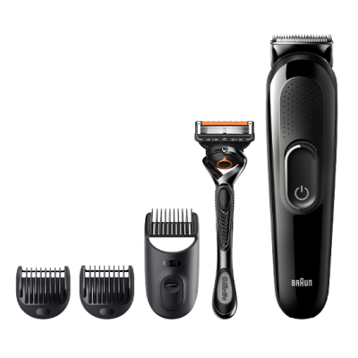 Braun SK3300 Beard Trimmer + Hair Clipper 4in1 with Gillette Fusion5 ProGlide