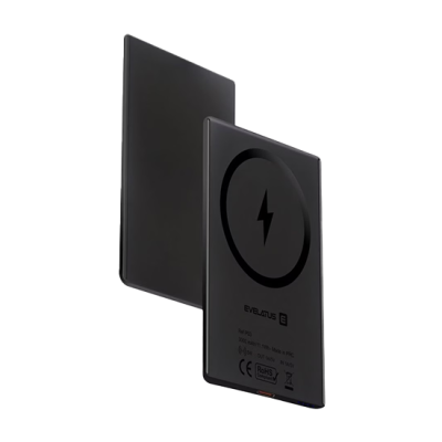 Evelatus 3000mAh Powerbank Super Slim (6.5mm) With Wireless Charging - Black