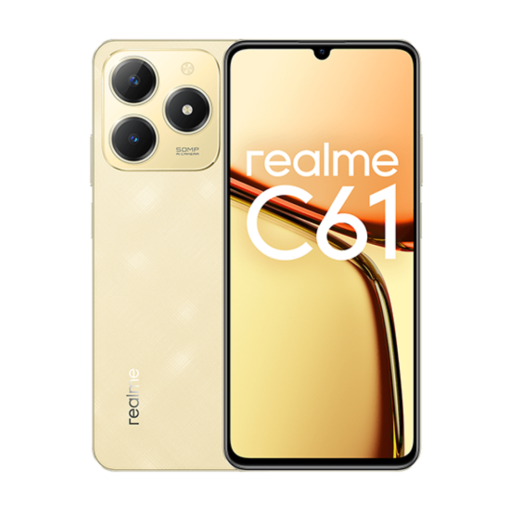 Realme C61 Dual Sim 6GB RAM 256GB - Sparkle Gold